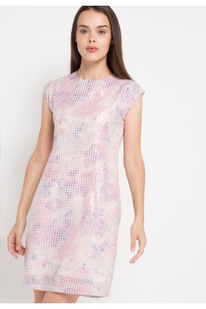 Pax Dress in Pink and Cream