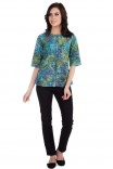Orla Blouse in Blue-Green Print Orla Blouse in Blue-Green Print