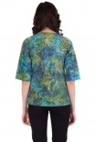 Orla Blouse in Blue-Green Print Orla Blouse in Blue-Green Print