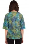Orla Blouse in Blue-Green Print Orla Blouse in Blue-Green Print