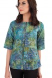 Orla Blouse in Blue-Green Print Orla Blouse in Blue-Green Print
