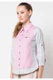 Tea Blouse in Pink and Grey