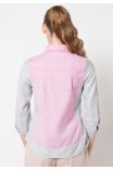 Tea Blouse in Pink and Grey