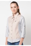 Tea Blouse in Brown and Grey