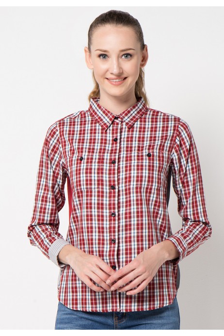 Kari Shirt in Red Grey
