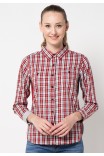 Kari Shirt in Red Grey