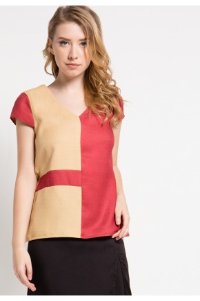 Eila Blouse in Yellow-Brown