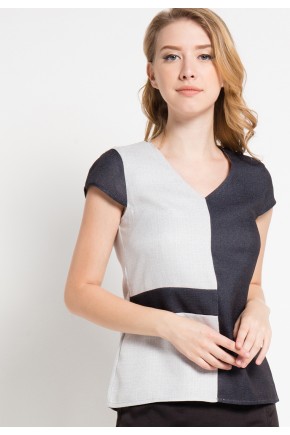 Eila Blouse in Pink-Grey