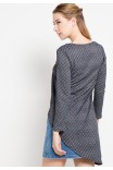Trudy Knit Top in Black-White