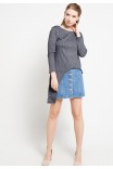 Trudy Knit Top in Black-White