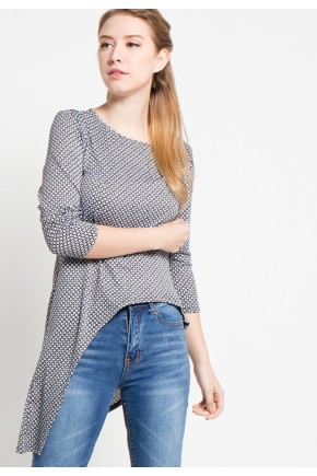 Trudy Knit Top in White-Black