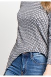 Trudy Knit Top in Black-White Trudy Knit Top in Black-White
