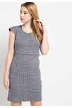 Vega Knit Dress in Black-White Vega Knit Dress in Black-White