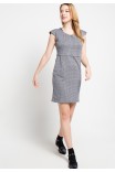 Vega Knit Dress in Black-White Vega Knit Dress in Black-White