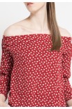 Freya Blouse in Red Floral Print