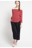 Freya Blouse in Red Floral Print