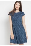 Mattie Dress in Blue Print