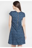 Mattie Dress in Blue Print