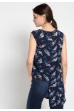 Charmie Blouse in Navy Print