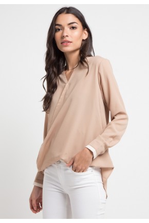 Amora Blouse in Beige