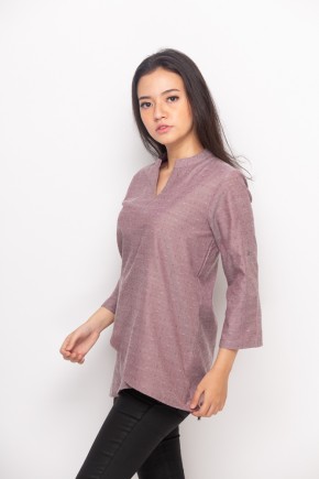 Ahava Assymetrical Top in Maroon