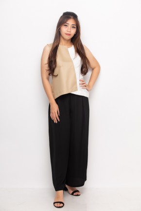 Cali Blouse In Cream & Beige