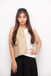 Cali Blouse In Cream & Beige Cali Blouse In Cream & Beige