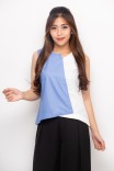Cali Blouse In Cream & Blue Cali Blouse In Cream & Blue