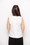 Cali Blouse In Cream & Blue Cali Blouse In Cream & Blue