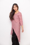 Eris Assymetrical Long Top In Red Eris Assymetrical Long Top In Red