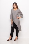 Eris Assymetrical Long Top In Grey Eris Assymetrical Long Top In Grey