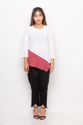 Hath Blouse In Pink And White