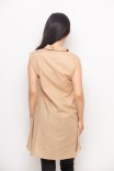 Litzi Assymetrical Shirt In Beige Litzi Assymetrical Shirt In Beige