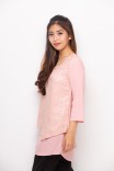 Nawa Blouse Print In Pink & Gold
