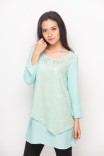 Nawa Blouse Print In Green & Gold