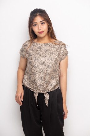 Nell Blouse Print In Brown