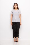 Nellie Blouse Stripes In White Grey