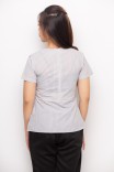 Nellie Blouse Stripes In White Grey