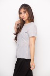 Nellie Blouse Stripes In White Grey
