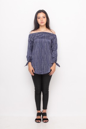 Toni Blouse Stripes InNavy