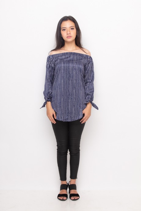 Toni Blouse Stripes InNavy Toni Blouse Stripes InNavy