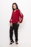 Wren Blouse In Maroon Wren Blouse In Maroon