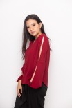 Wren Blouse In Maroon Wren Blouse In Maroon