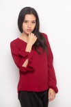 Wren Blouse In Maroon Wren Blouse In Maroon