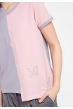 Ellen Blouse In Pink And Grey Ellen Blouse In Pink And Grey