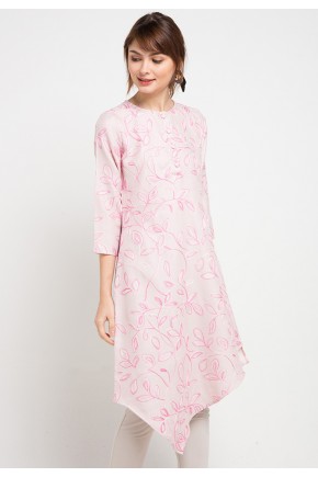 Anika Assymertical Tunic In Pink