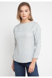 Adley Striped Blouse In Grey Adley Striped Blouse In Grey
