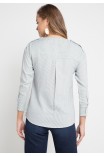 Adley Striped Blouse In Grey Adley Striped Blouse In Grey
