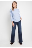 Adley Striped Blouse In Grey Adley Striped Blouse In Grey