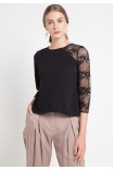 Aira Blouse With Lace In Pink Aira Blouse With Lace In Pink